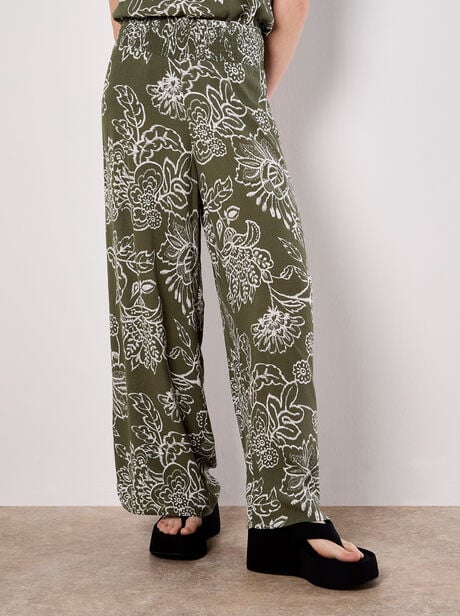 Sarasa Floral Wide Leg Trousers