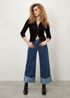 Ikeda Wide Leg Cropped Jeans, Blue, large