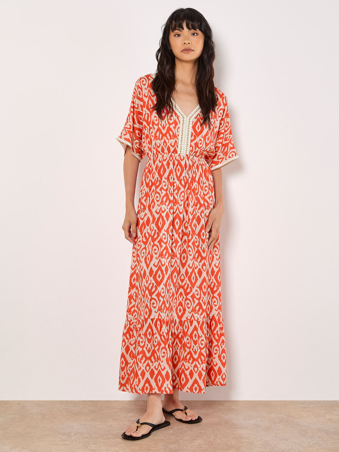 Image of Ikat Swirl Shimmer Maxi Dress
