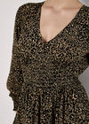 Leopard Hanky Hem Mini Dress, Khaki, large