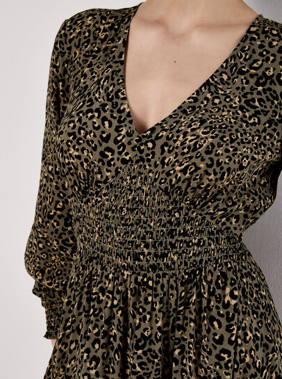 Leopard Hanky Hem Mini Dress