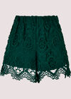 Scallop Lace Shorts, Green, large