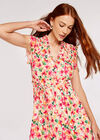 Brushstroke Bloom  Midi Dress, Cream, large