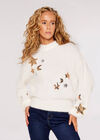Moons And Stars Sequin Jumper, Cream, large