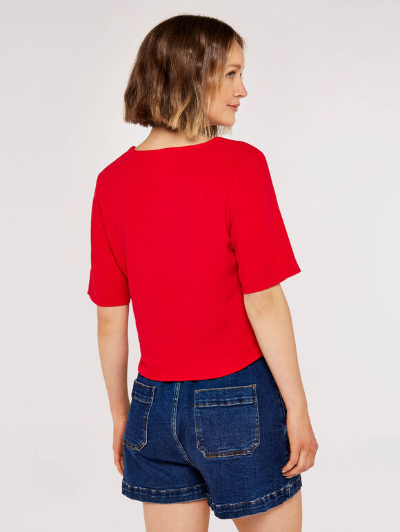 Button Down Top, Red, large