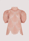 Shell Lace Scallop Top, Pink, large