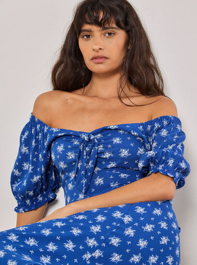Silhouette Floral Milkmaid Maxi Dress