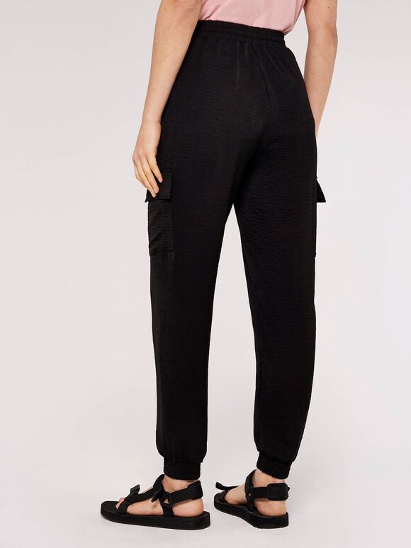 Slim Fit Combat Joggers, Black, large