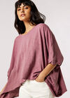 Cotton Jersey Waterfall T-Shirt, Lilac, large
