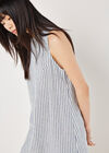 Oxford Stripe Shift Mini Dress, Blue, large