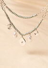 Beaded Statement Collar Necklace, Silver, large