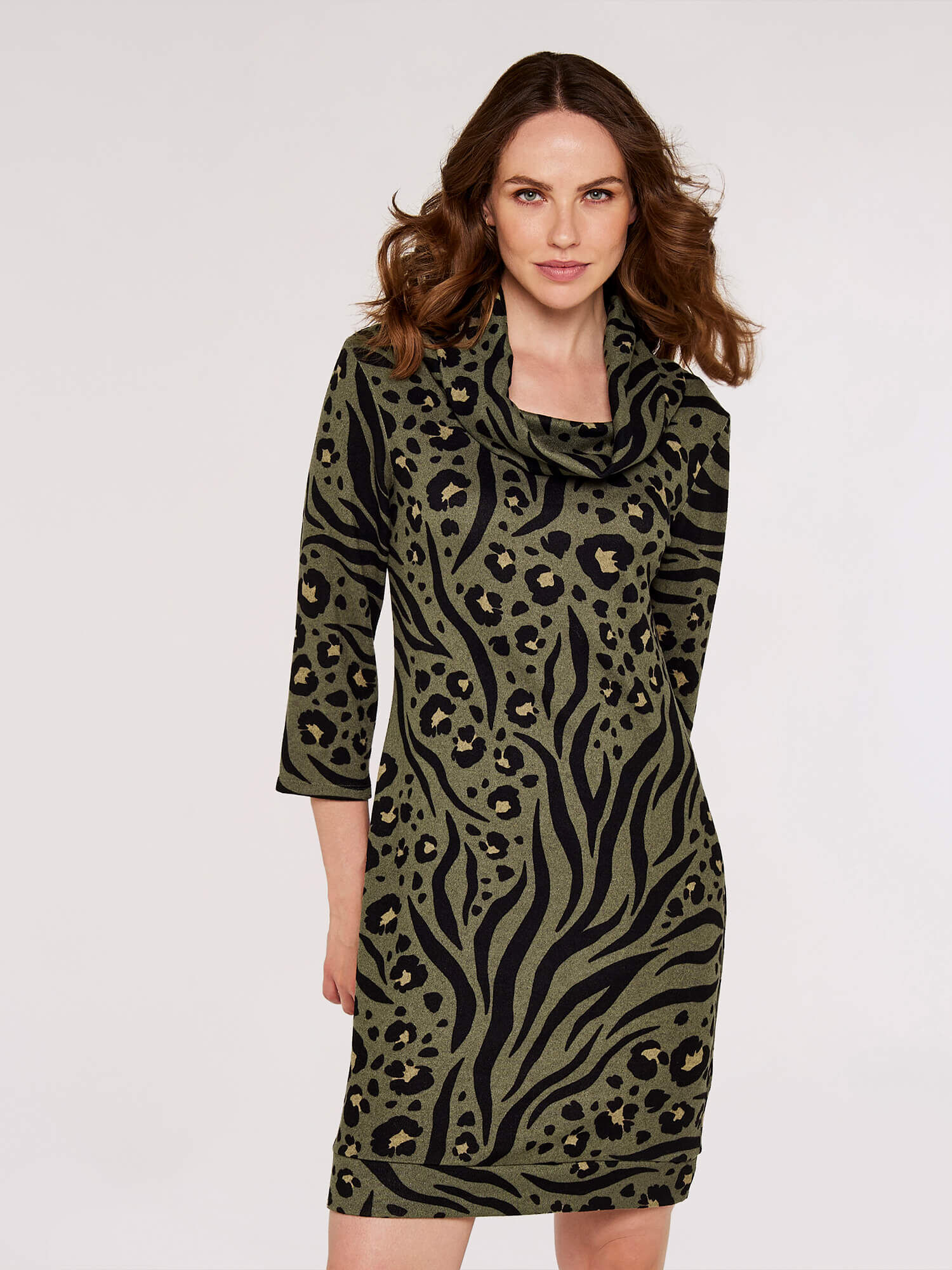 Leopard print shift dress top