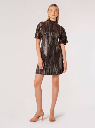 Metallic Sparkle Mini Dress