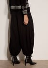 Wide-Leg Balloon Trousers, Black, large