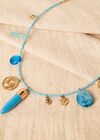 Multiple Pendant Necklace, Blue, large