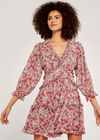 Floral Dress with Ruffle Detail, Pink, large