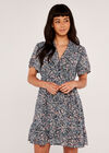 Ditsy Angel Sleeve Ruffle Dress, Mint, large