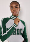 Cropped London Zip Jumper, Green, large