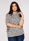 Curve Textured Dot Top, Grey, large