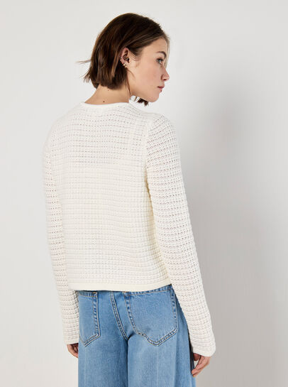 Waffle Knit Cardigan