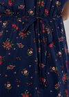 Floral Heart Midi Dress, Navy, large
