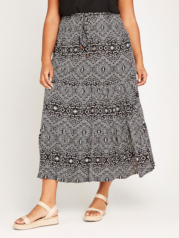 Paisley 2in1 Dress, Black, large