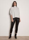 Glitter Snakeskin Skinny-Fit Jeans, Black, large