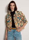 Floral Tapestry Jacket, Navy, large
