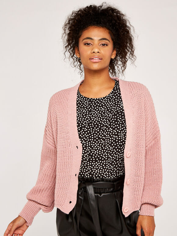 Chunky Knit Cropped Cardigan