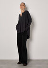 Waffle Jersey Layered Top, Dark Grey - Charcoal, large