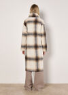 Soft Oversized Check Coat, Cream, large
