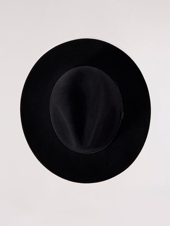 Wool Fedora, Black, large