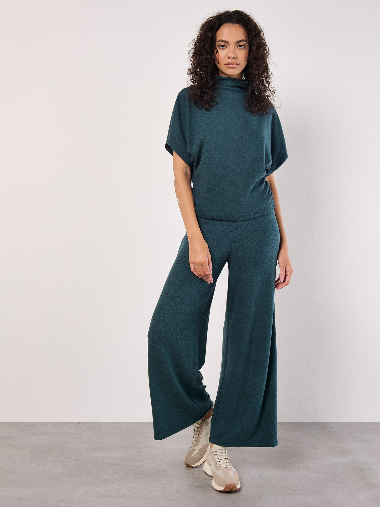 Apricot wide leg trousers top