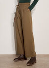 Pleat Detail Tailored Trousers, Stone, large