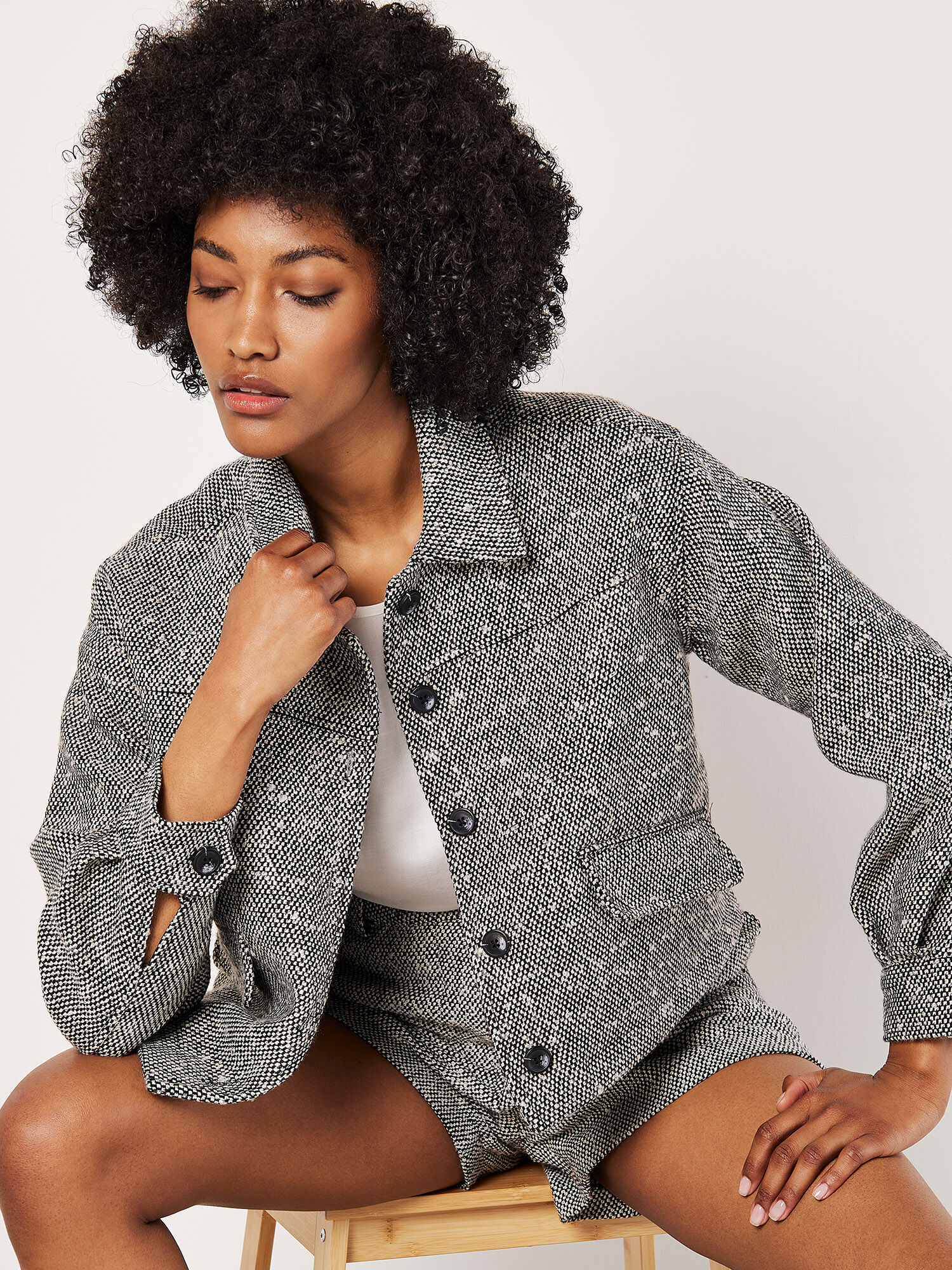 Cropped shacket deals