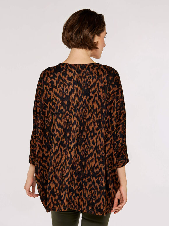 Tapestry  Assymetrical Top, Rust, large