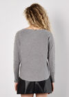 Pearl And Gem Embellished Jumper, Grey, large