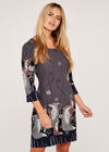 Foxes Dress, Dark Grey - Charcoal, large