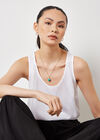 Soft Satin Tank Top, Cream, large