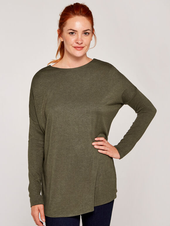 Brushed Reversible X Over Top, Khaki, large