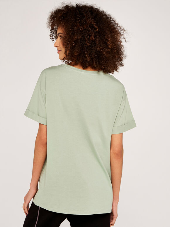 Lips And Teeth Graphic T-Shirt, Green, large