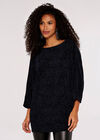 Metallic Swirl Batwing Top, Navy, large