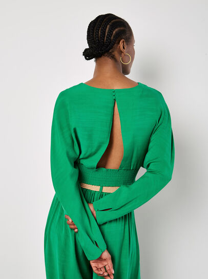 Split Back Crop Top