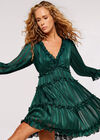 Ruffle Tiered Mini Dress, Green, large
