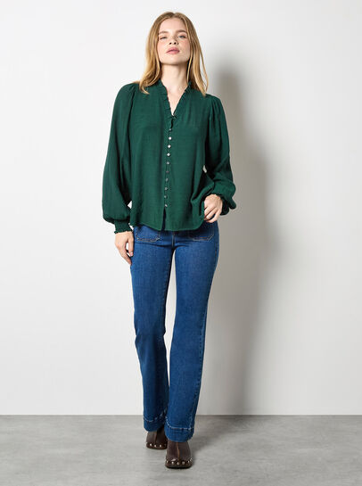 Ruffle Collar Blouse