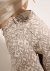 Ikat Gianna Wide-Leg Jeans, Stone, large