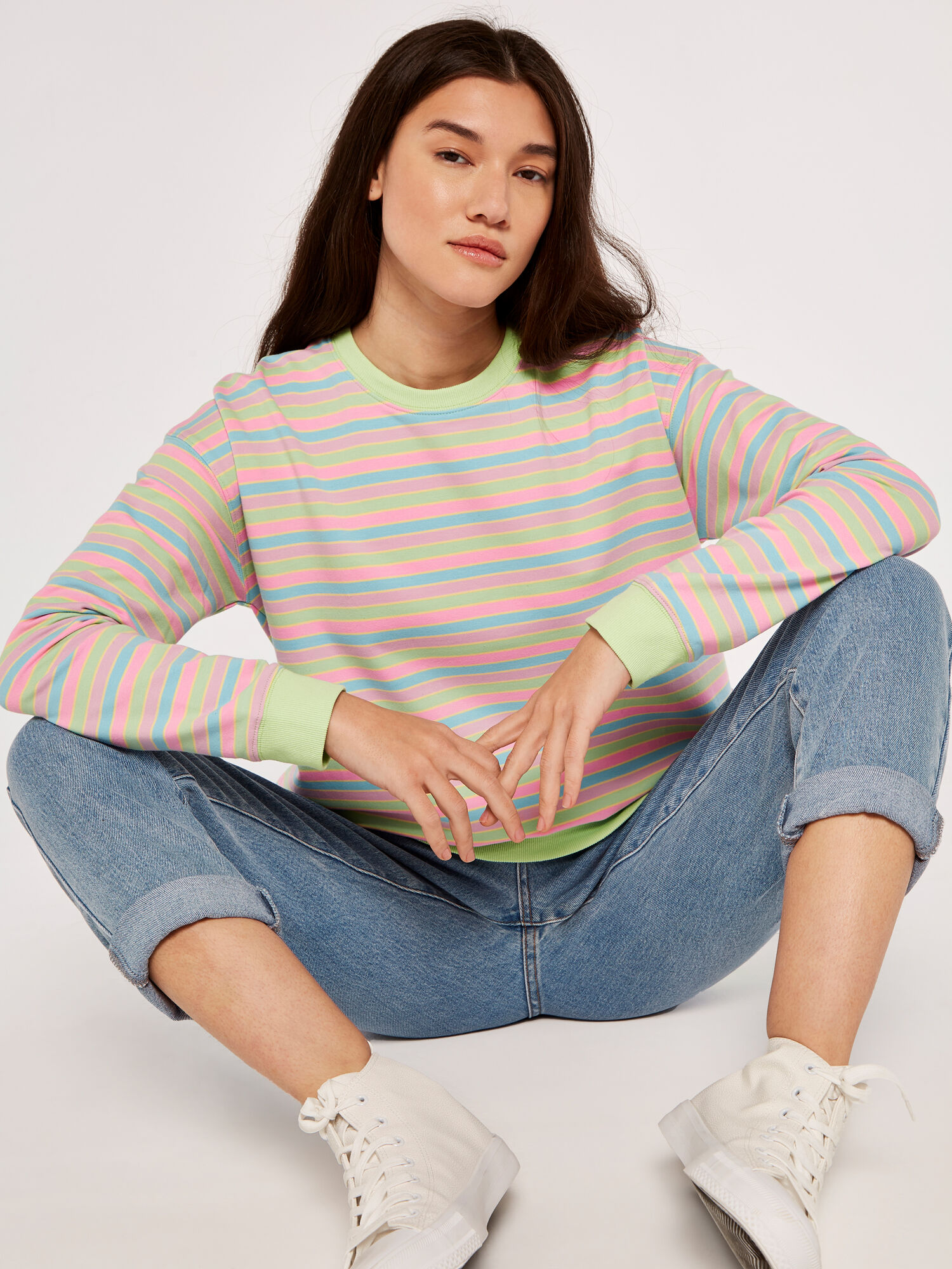 Pastel rainbow sweatshirt sales