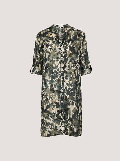 Paintbrush Floral Tunic Shirt