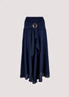 Shimmer Coconut Buckle Skirt, Navy, large