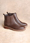 Leather Chelsea Boots, Brown, large